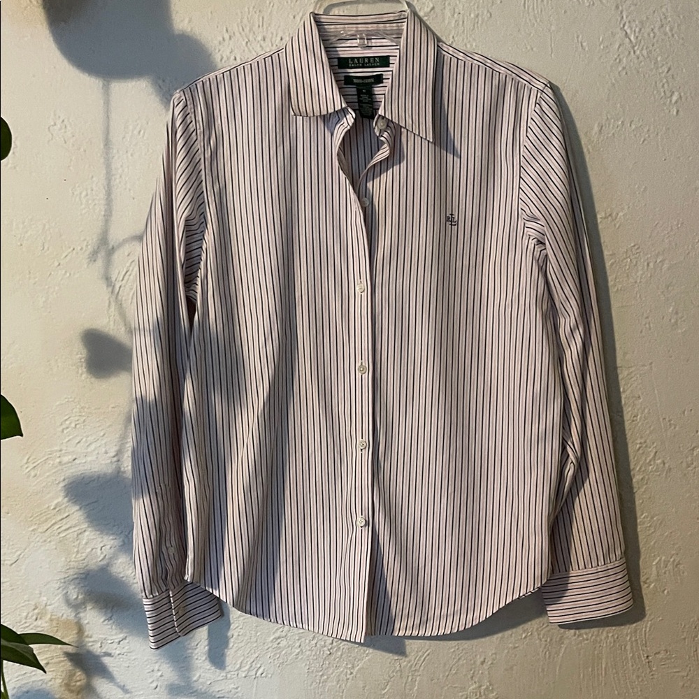 Lauren Ralph Lauren Black and White Striped Shirt